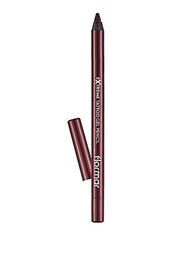 Flormar Tattoo Effekt Eyeliner Gel – Intensiv Pigmentierter Glitter Eyeliner Stift Staubiges Pflaume – Langanhaltend & Wasserfest – Eyeliner Wasserfest Schwarz Braun Gel für Augen Make-up - Very Berry von Flormar