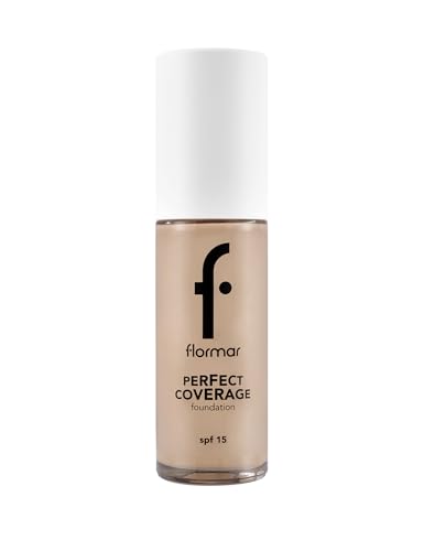Flormar Perfect Coverage Foundation - Flüssige Foundation mit hoher Deckkraft & SPF15 – Langanhaltendes, feuchtigkeitsspendendes Make-up für trockene & reife Haut – 101 Pastelle Np Flormar Perfect Coverage Foundation - Flüssige Foundation mit hoher Deckkraft & SPF15 – Langanhaltendes, feuchtigkeitsspendendes Make-up für trockene & reife Haut – 101 Pastelle Np von Flormar