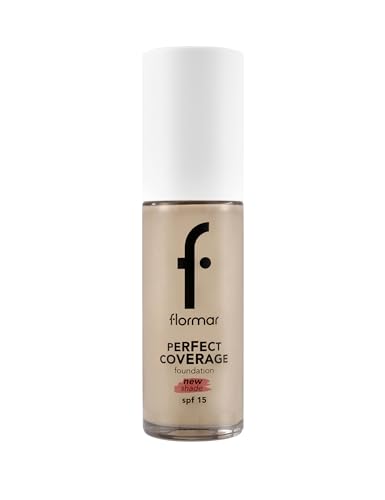 Flormar Perfect Coverage Foundation - Flüssige Foundation mit hoher Deckkraft & SPF15 – Langanhaltendes, feuchtigkeitsspendendes Make-up für trockene & reife Haut – 131 Warm Nude Np Flormar Perfect Coverage Foundation - Flüssige Foundation mit hoher Deckkraft & SPF15 – Langanhaltendes, feuchtigkeitsspendendes Make-up für trockene & reife Haut – 131 Warm Nude Np von Flormar