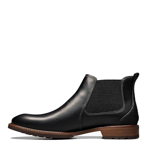 Florsheim Herren Chalet Gore, einfarbig, Zehenbereich Chelsea-Stiefel, Schwarz (Black Crazy Horse), 45 EU von Florsheim