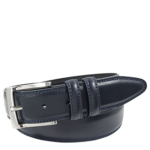 Florsheim Herren Gürtel aus genarbtem Leder, 32 mm - Blau - 38 von Florsheim