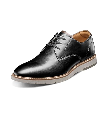 Florsheim Herren Viso Plain Toe Oxford, Schwarz Multi, 43 EU Weit von Florsheim