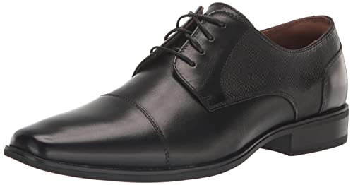 Florsheim Jackson Cap Toe Oxford Formal Shoe for Men - Leather Upper with Man-Made Lining, Snipped Toe, and Blind Eyelets, Schwarz, 43.5 EU von Florsheim