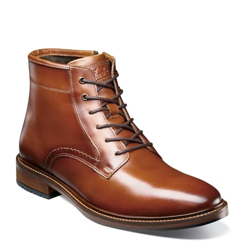 Florsheim Mens, Forge Plain Toe Lace Boot Black, Cognac, 43 EU von Florsheim