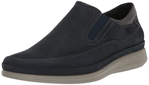 Florsheim Moc Toe Herren-Slipper mit Moc-Zehenpartie, Navy-Nubuk, 10 von Florsheim