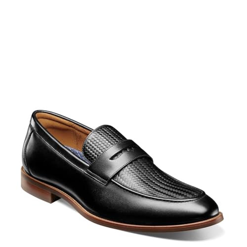 Florsheim Rucci Weave Moc Toe Penny Loafer Herren Slip On, Schwarz, 11 Wide von Florsheim
