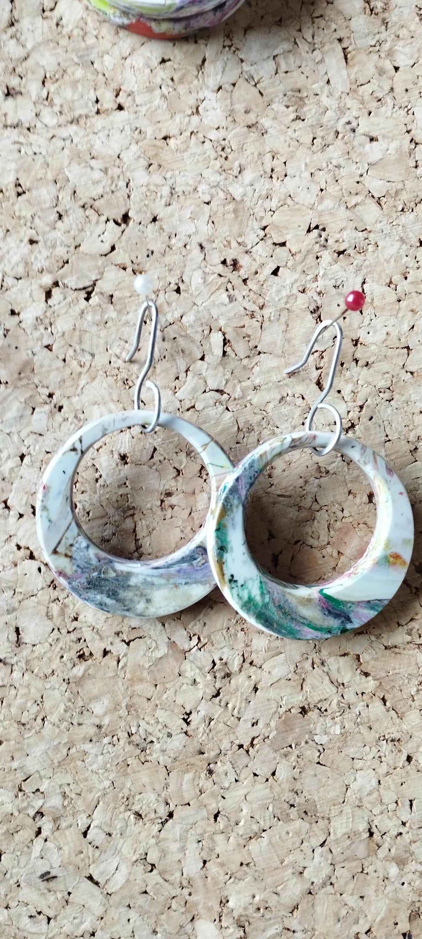 Ohringe Aus Recycling Plastik von Florysarte