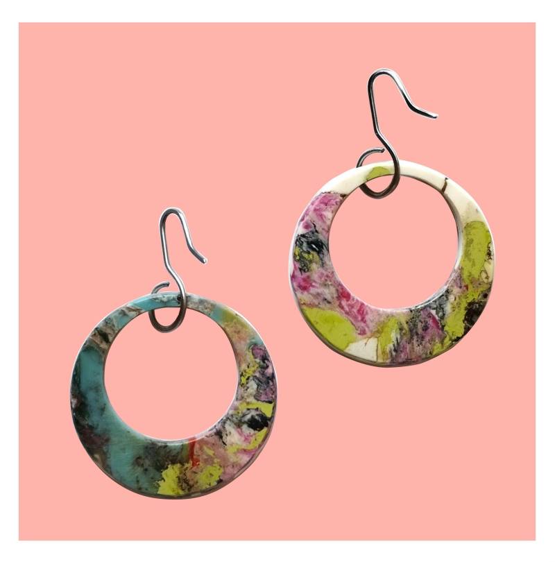 Ohringe Aus Recycling Plastik von Florysarte