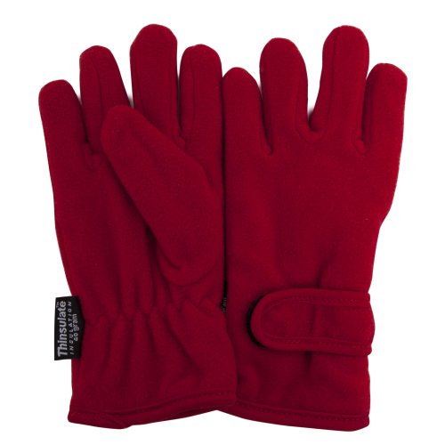 Floso® Mädchen Thinsulate Fleece Thermo-Handschuhe (9-12 Jahre) (Rot) von Floso