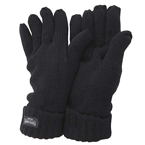 Floso® Damen Thinsulate Strickhandschuhe (Einheitsgröße) (Schwarz) von Floso