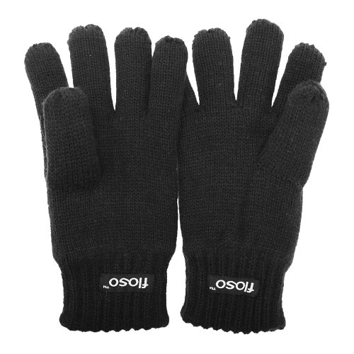 Floso Kinder Thinsulate Thermo-Strickhandschuhe (10-11 Jahre) (Schwarz) von Floso