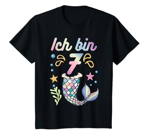 7 siebter Geburtstag Meerjungfrau Nixenflosse Mädchen T-Shirt 7 siebter Geburtstag Meerjungfrau Nixenflosse Mädchen T-Shirt von Flosse Mermaid Wasseernixe Geburtstagsparty