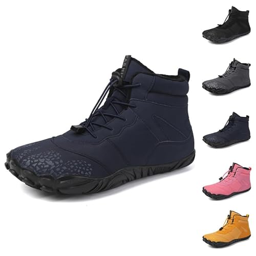 Flossty Wasserdicht Schnell Trocknend Traillaufschuhe Winter Barfußschuhe Damen Herren Wanderschuhe Zehenschuhe Hohe Warme und rutschfeste Stiefel von Flossty