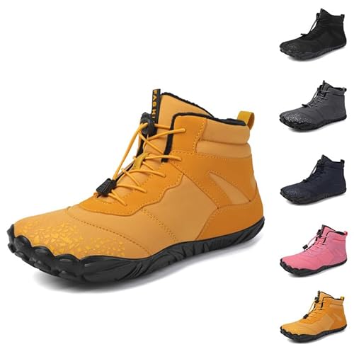 Flossty Wasserdicht Schnell Trocknend Traillaufschuhe Winter Barfußschuhe Damen Herren Wanderschuhe Zehenschuhe Hohe Warme und rutschfeste Stiefel von Flossty