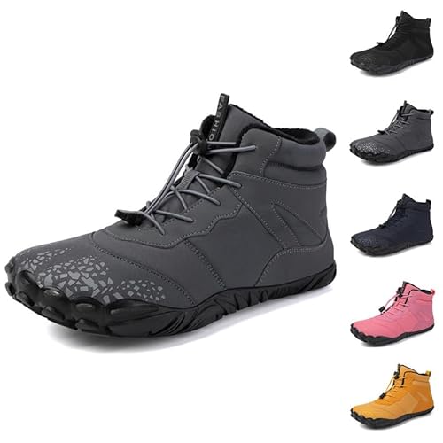 Flossty Wasserdicht Schnell Trocknend Traillaufschuhe Winter Barfußschuhe Damen Herren Wanderschuhe Zehenschuhe Hohe Warme und rutschfeste Stiefel von Flossty