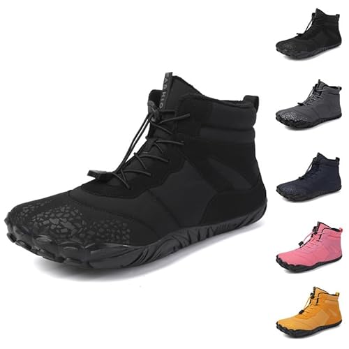 Flossty Wasserdicht Schnell Trocknend Traillaufschuhe Winter Barfußschuhe Damen Herren Wanderschuhe Zehenschuhe Hohe Warme und rutschfeste Stiefel von Flossty