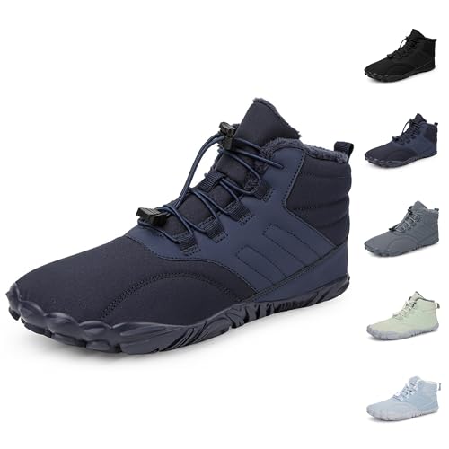 Flossty Wasserdicht Schnell Trocknend Traillaufschuhe Winter Barfußschuhe Damen Herren Wanderschuhe Zehenschuhe Hohe Warme und rutschfeste Stiefel von Flossty