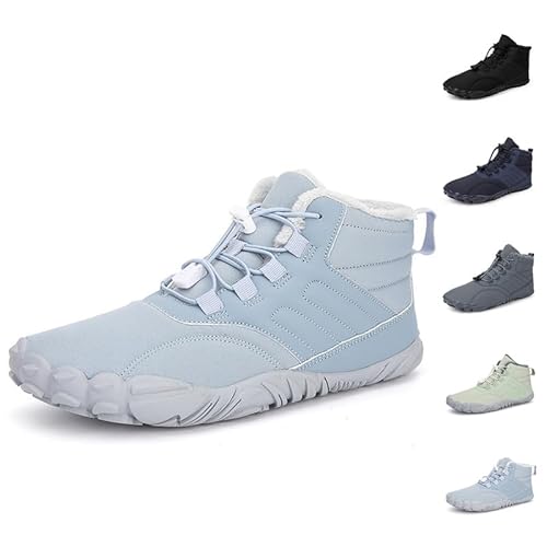 Flossty Wasserdicht Schnell Trocknend Traillaufschuhe Winter Barfußschuhe Damen Herren Wanderschuhe Zehenschuhe Hohe Warme und rutschfeste Stiefel von Flossty