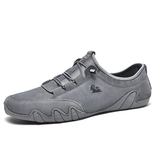 Ultra-bequemer Rutschfester Barfußschuhe, BarfuBschuh aus echtem Leder Flexao und Wandara Orthoschuhe Low Top Für Unisex Damen Herren 37Grau von Flossty