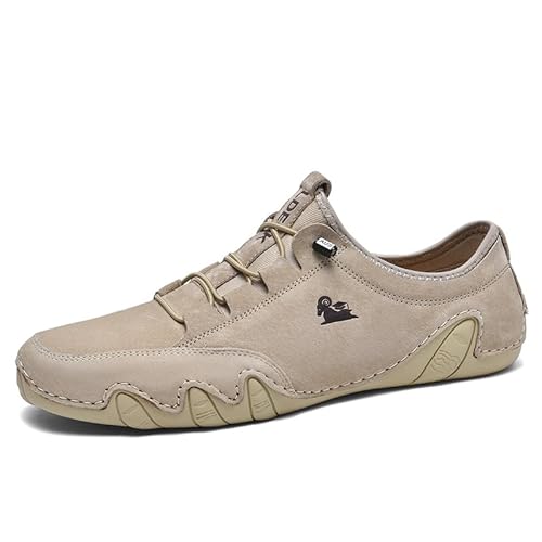 Ultra-bequemer Rutschfester Barfußschuhe, BarfuBschuh aus echtem Leder Flexao und Wandara Orthoschuhe Low Top Für Unisex Damen Herren 38Khaki von Flossty