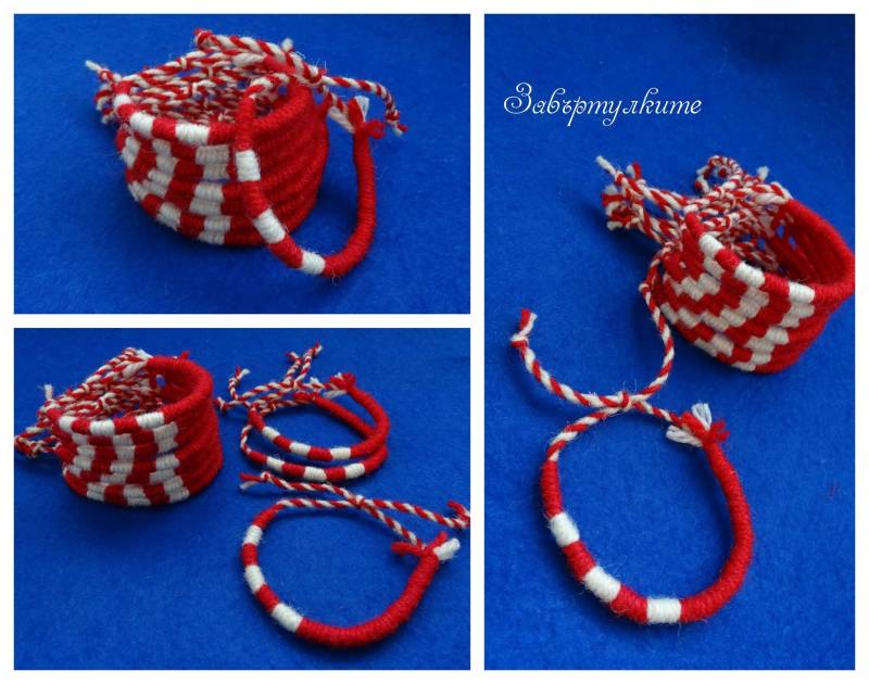 3Er Set Martenitsa Armbänder Aus Merinowolle von FlourishBG
