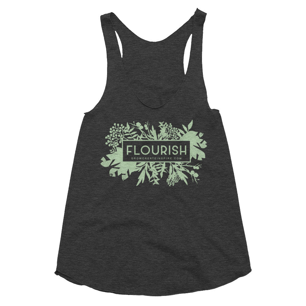 Damen Tri-Blend Racerback Tank von FlourishFarmsteadArt