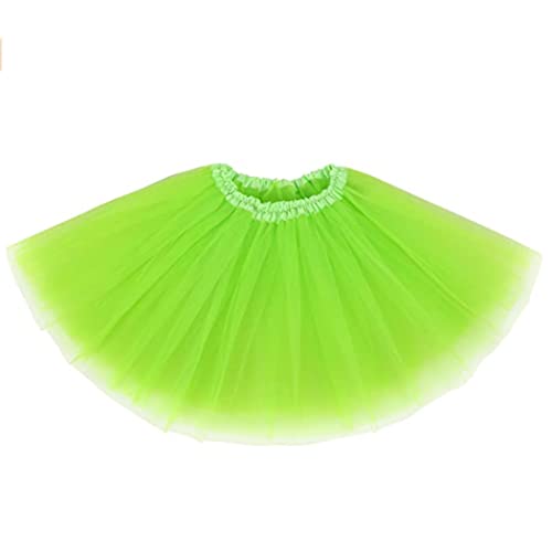 Flovel Damen St. Patrick's Day Tüllrock Tütü Rock Minirock Lagen Petticoat Tanzkleid Dehnbaren Ballettrock Tüllrock Elastischer Tutu Rock für Party Prom Irischer Kostüme Tanzen von Flovel