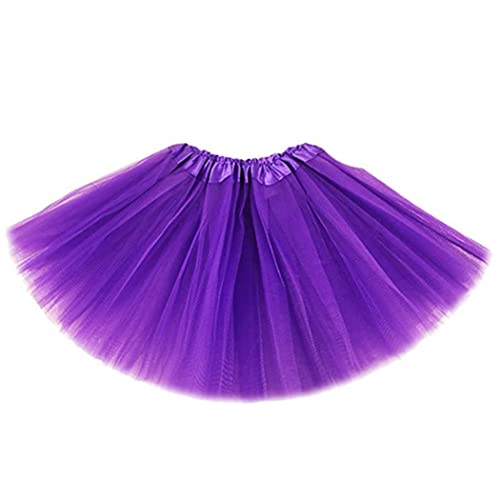 Flovel Damen Tüllrock Tütü Rock Minirock Lagen Petticoat Tanzkleid Dehnbaren Ballettrock Tüllrock Elastischer Tutu Rock für Party Prom Halloween Kostüme Tanzen von Flovel