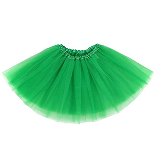 Flovel Damen St. Patrick's Day Tüllrock Tütü Rock Minirock Lagen Petticoat Tanzkleid Dehnbaren Ballettrock Tüllrock Elastischer Tutu Rock für Party Prom Irischer Kostüme Tanzen von Flovel