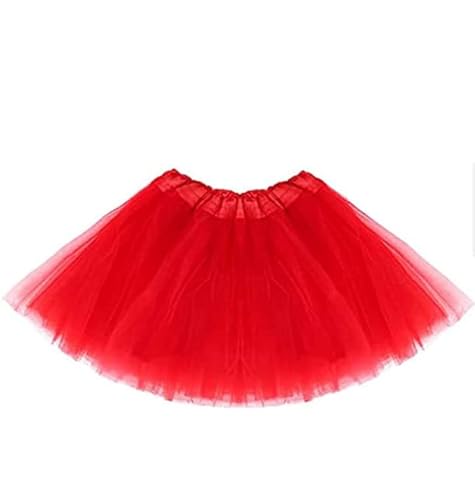 Flovel Damen Tüllrock Tütü Rock Minirock Lagen Petticoat Tanzkleid Dehnbaren Ballettrock Tüllrock Elastischer Tutu Rock für Party Prom Halloween Kostüme Tanzen von Flovel