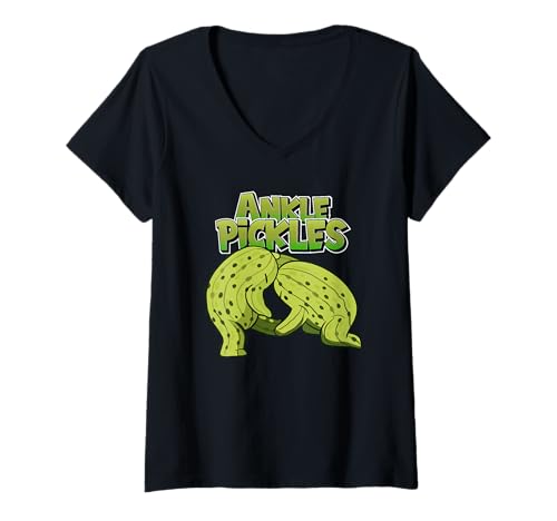 Damen Ankle Pickles - BJJ Takedown Comedy T-Shirt mit V-Ausschnitt Damen Ankle Pickles - BJJ Takedown Comedy T-Shirt mit V-Ausschnitt von Flow Roll Co.