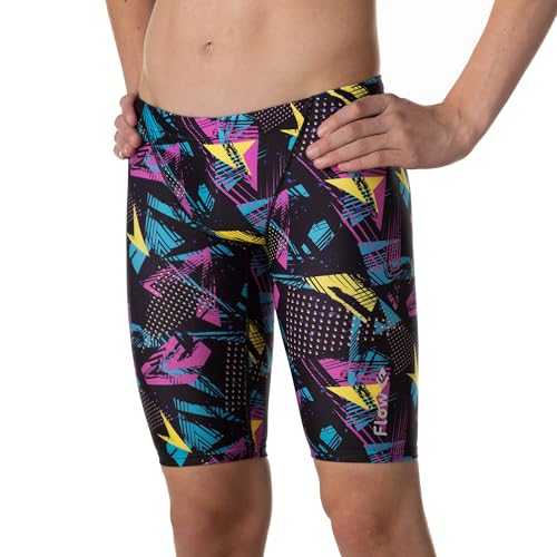 Flow Funky Swim Jammers - Size 21 to 32 Swimming Jammer Shorts for Boys in Nine Radical Swimsuit Designs (The Wave 24) von Flow Swim Gear