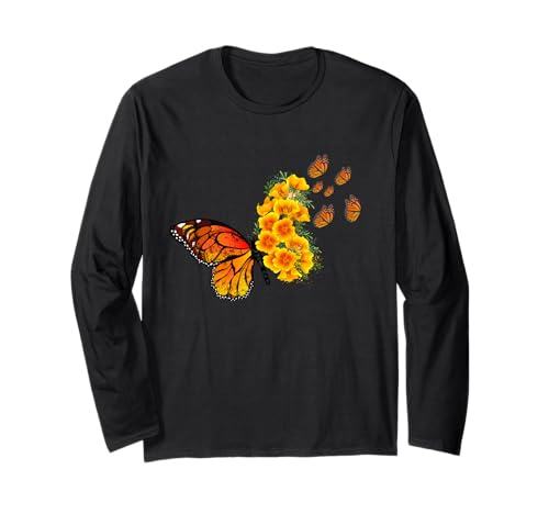 Lustiges Unisex-Design für Männer und Frauen Langarmshirt von Flower Butterfly Funny Unisex Design Men Women Tee