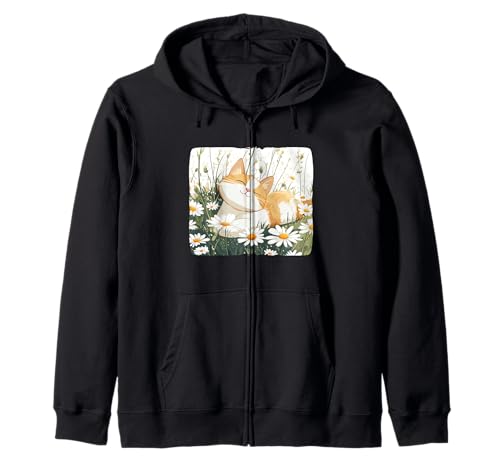 Gänseblümchenwiese mit Katze im Sommer für Jungen und Mädchen Kapuzenjacke Gänseblümchenwiese mit Katze im Sommer für Jungen und Mädchen Kapuzenjacke von Flower Cat