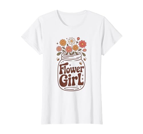 Retro Blumen Mädchen Hochzeit Rustikal Boho Floral Jar Cute Girls T-Shirt Retro Blumen Mädchen Hochzeit Rustikal Boho Floral Jar Cute Girls T-Shirt von Flower Girls Wedding Rustic Boho Vintage Floral