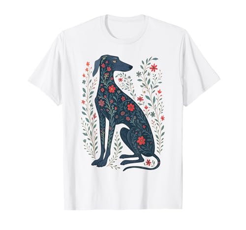 Windhund mit Blumenmuster, niedlich, Haustierliebhaber, Männer, Frauen, Mädchen, Kinder T-Shirt Windhund mit Blumenmuster, niedlich, Haustierliebhaber, Männer, Frauen, Mädchen, Kinder T-Shirt von Flower Greyhound Dog Outfit for Boho Pet Lovers