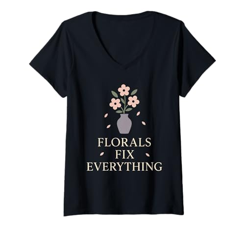 Damen Hochzeitsblumenstrauß, Blumenmuster, Künstler, Boss T-Shirt mit V-Ausschnitt Damen Hochzeitsblumenstrauß, Blumenmuster, Künstler, Boss T-Shirt mit V-Ausschnitt von Flower Truck Vendor Team Bridal Event Arranging