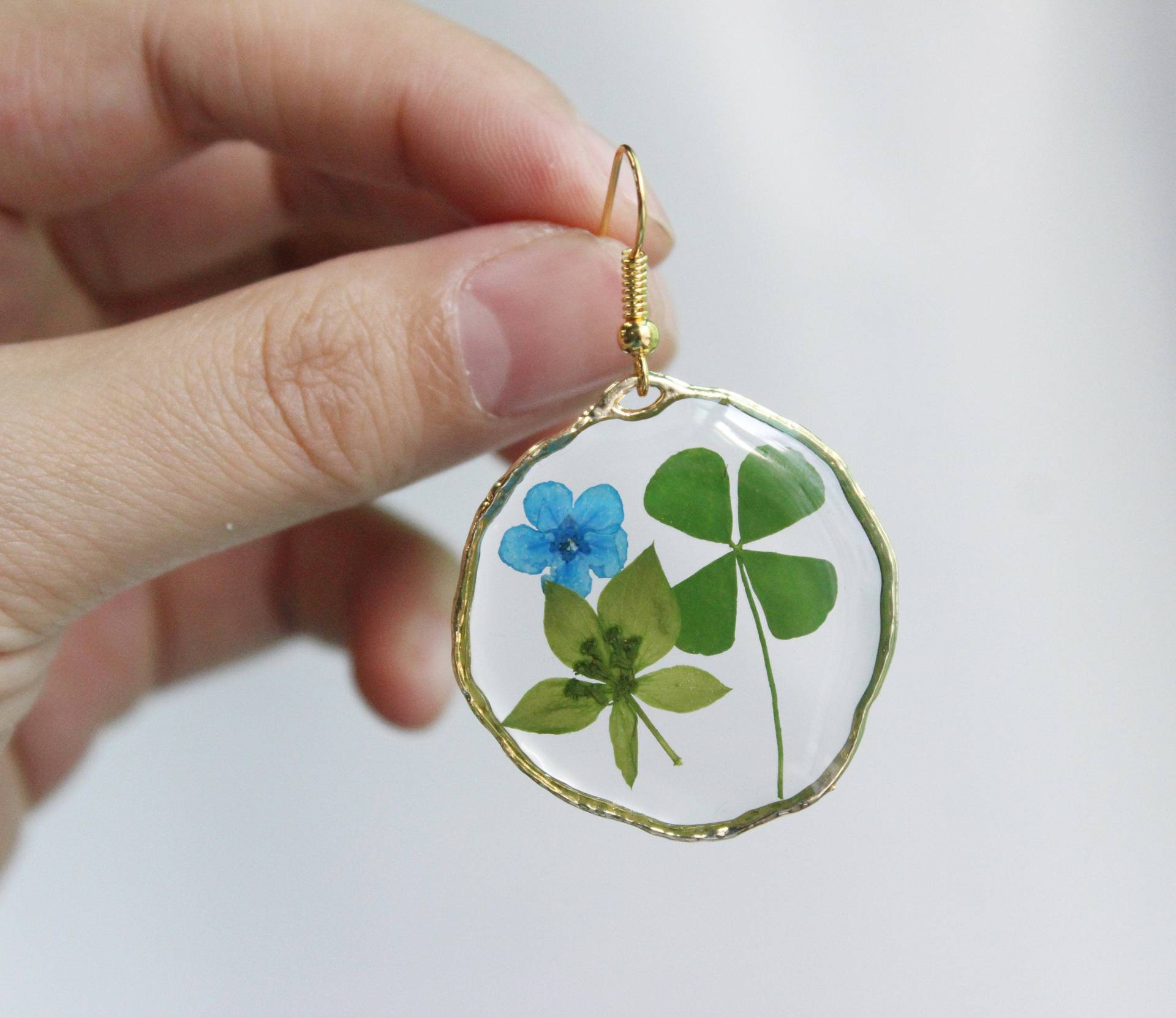 Echte Vierblättrige Kleeblatt Gepresste Blume Ohrringe, Blätter Handgemachte Echte Schmuck, Hochzeit Geburtstag Geschenk Echte Vierblättrige Kleeblatt Gepresste Blume Ohrringe, Blätter Handgemachte Echte Schmuck, Hochzeit Geburtstag Geschenk von FlowerBudOriginal