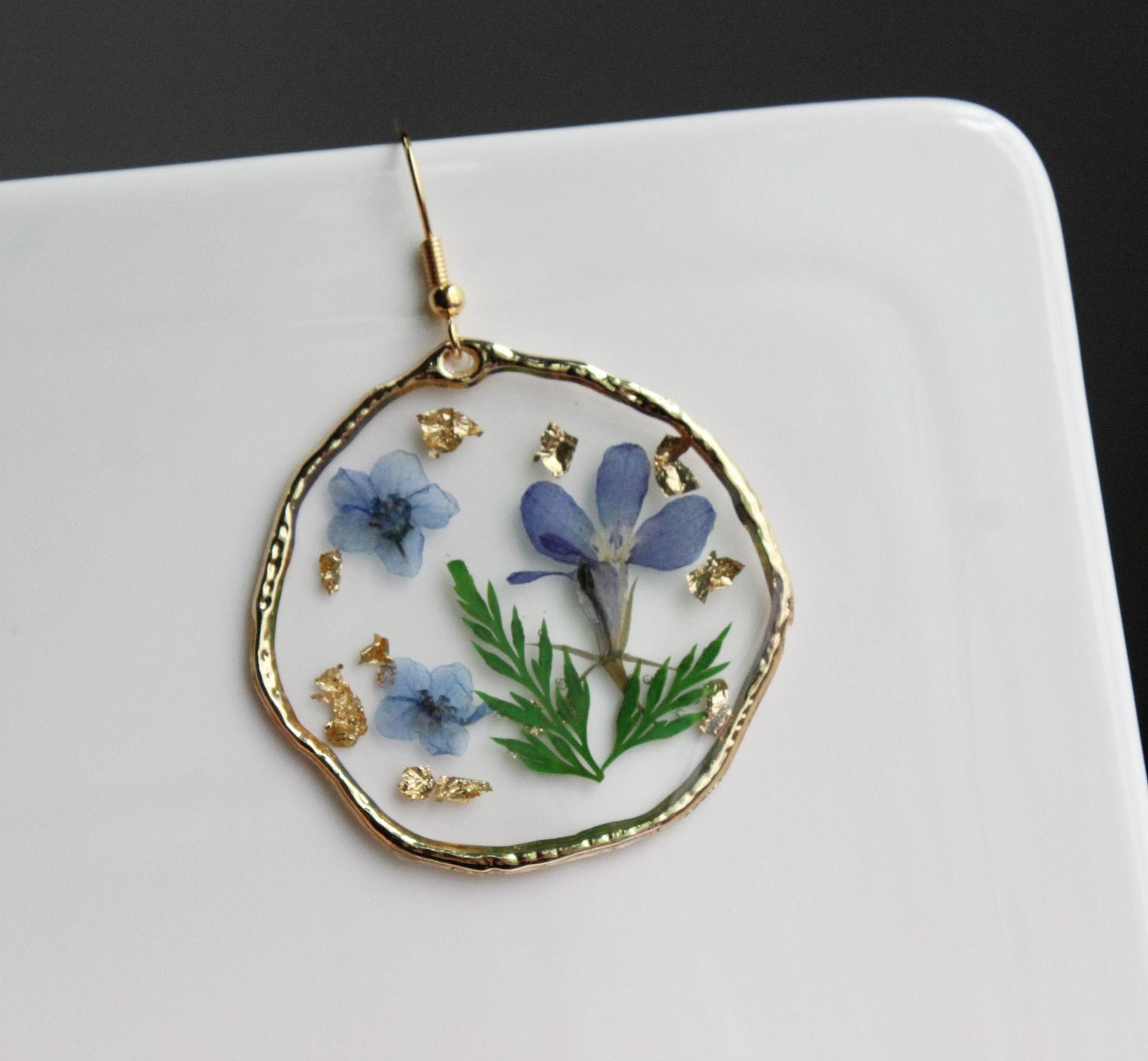 Gepresste Blume Ohrringe, Blätter Handgemachte Echte Schmuck, Hochzeit Geburtstagsgeschenk Gepresste Blume Ohrringe, Blätter Handgemachte Echte Schmuck, Hochzeit Geburtstagsgeschenk von FlowerBudOriginal