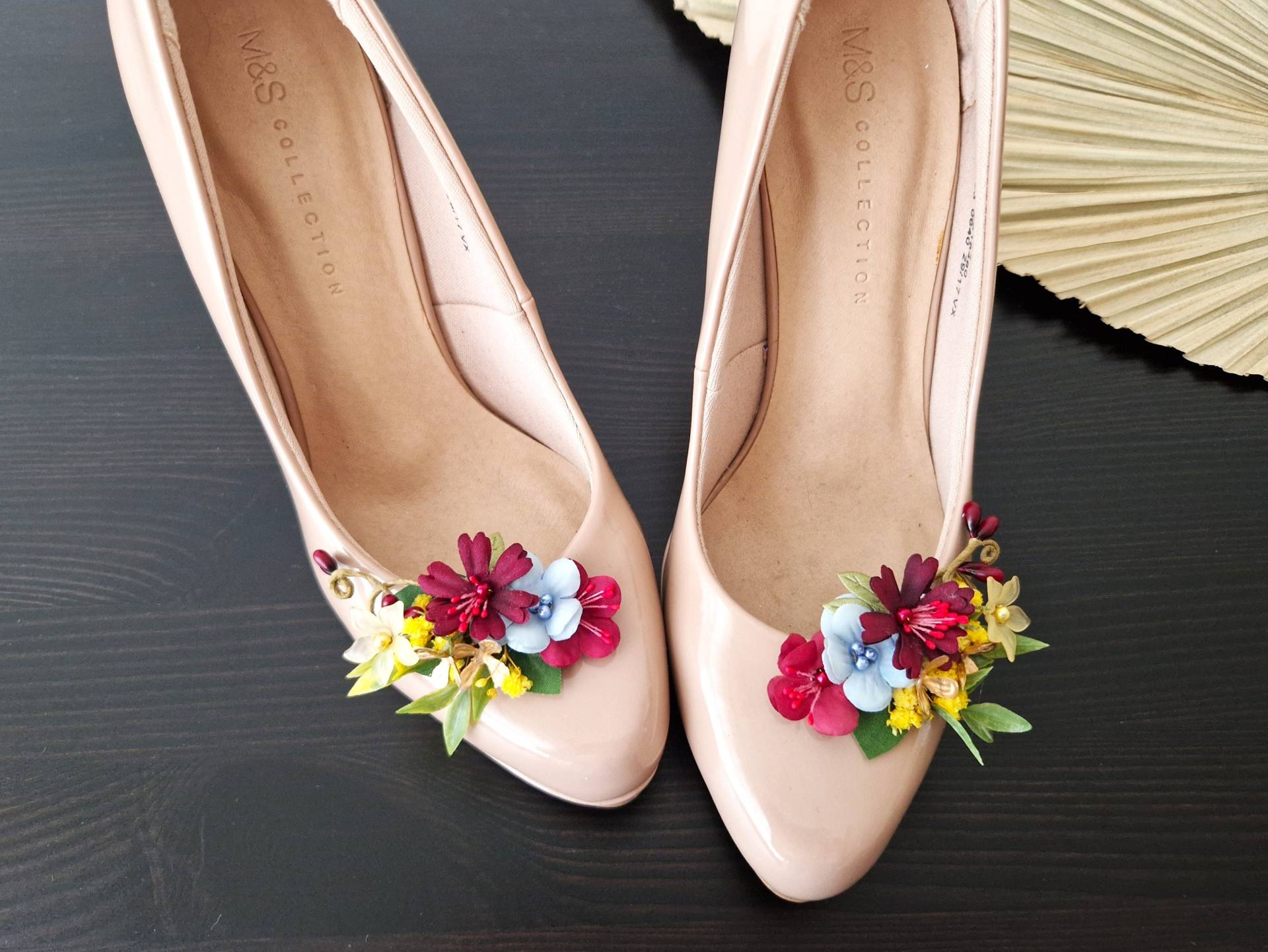 Burgundy Schuhclips Für Frauen Brautschuhe Blumen Feliz Hochzeit Accessoires Schuhbrosche Schuhe Clip De Zapatos von FlowerFeliz