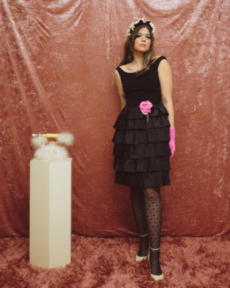 Ende 50Er-Anfang 60Er Jahre Jonny Herbert Schwarzes Plissiertes Cocktailkleid von FlowerInTheMirror