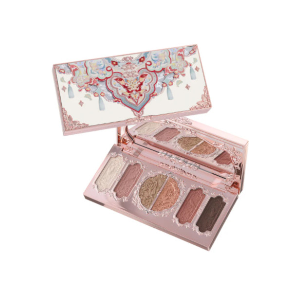 FlowerKnows - Butterfly Cloud Collar Embossed Six-Color Makeup Palette - 6.5g - 01 Terracotta Brick von FlowerKnows