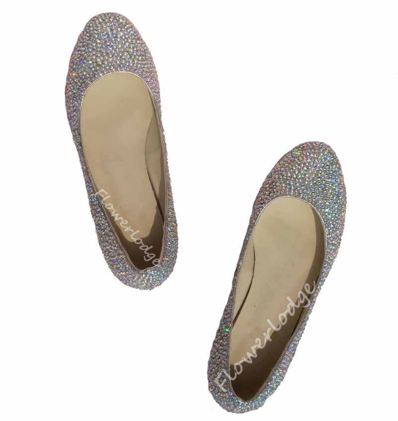 Ballerinas Ballettschuhe Strass, Ab Schmuck Ballett Schuhe Custom Frauen Pumpen Heels, Kristall Abschlussball Geschlossen Zehe Fersen von Flowerlodge