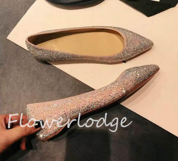 Bling Wies Toe Ballett Wohnungen Ab Glanz Funkeln Swarovski-Kristall Steinen Erhältlich Benutzerdefinierte Farbe Andere von Flowerlodge