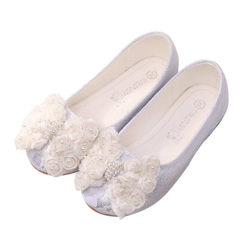 Blumenmädchen Schuhe Spitze Rosen Blumen Jugend Für Mädchen Funkeln Kristall Aus Satin Und von Flowerlodge