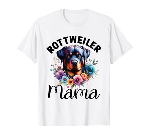 Floral Rottweiler Mom Dog Lovers Rottie Mama Muttertag T-Shirt Floral Rottweiler Mom Dog Lovers Rottie Mama Muttertag T-Shirt von Flowers Funny Rottweiler Dog Mom gifts apparel