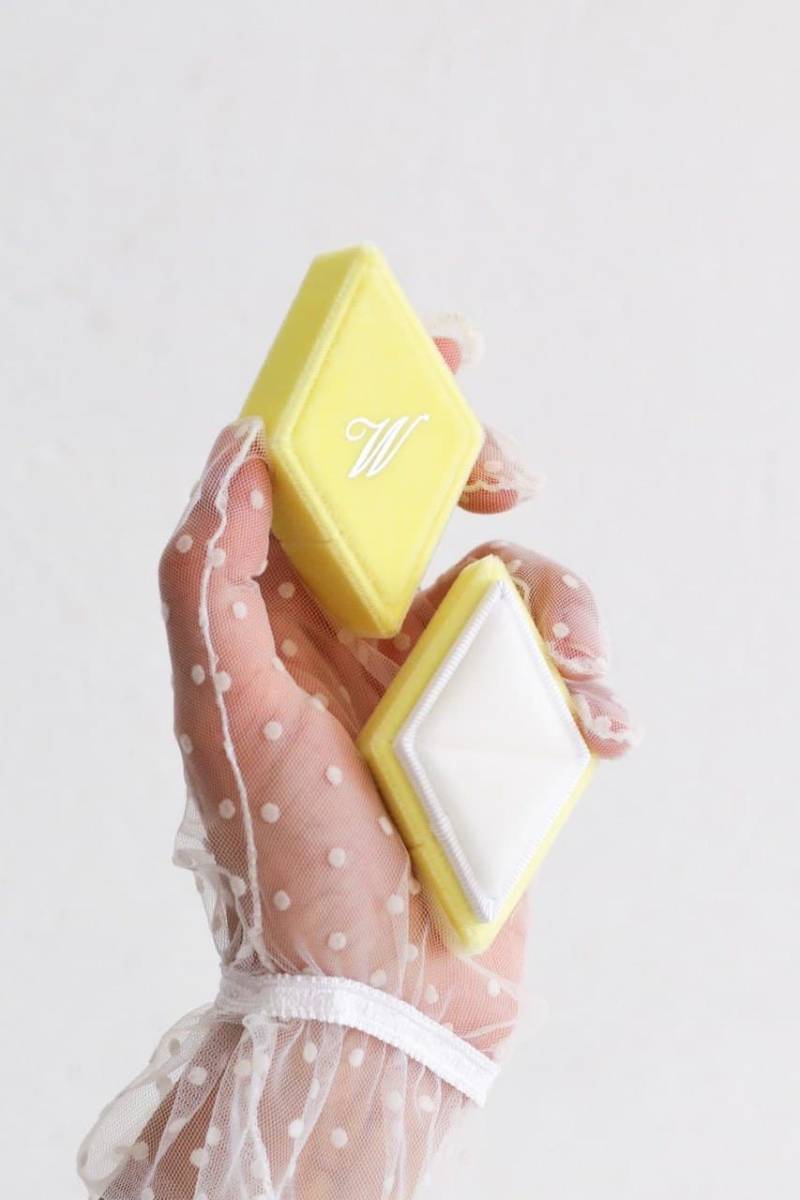 Ringschatulle Verlobungsring Box, Verlobung Gelb, Brautschmuck von FlowersForLola