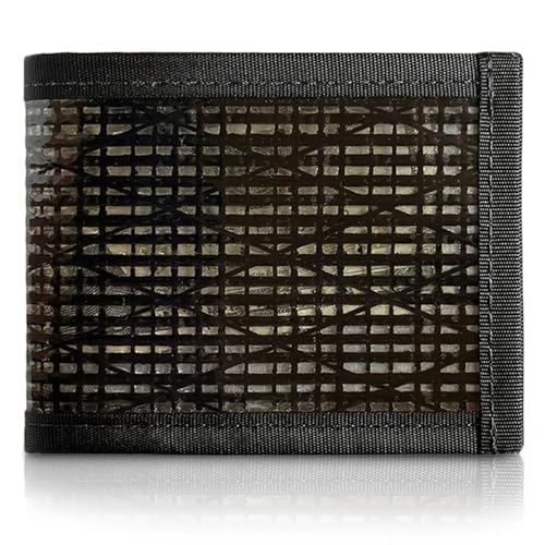 Flowfold Geldbeutel für Männer und Frauen - Schlanke Flache Brieftasche - Segeltuch Portmonee mit 5-10 Kartenfach - Slim & Light Wallet - Schwarz von Flowfold