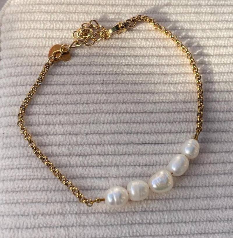 Flowkativ| Armband Aus Süßwasserperlen & Edelstahl von Flowkativ