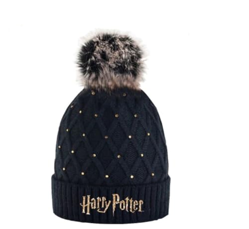 Flowly Mütze für Mädchen | Schwarze Wintermütze mit Bommel | Größe 54 von Flowly